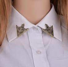 欧美复古花纹三角形领针配饰 时尚男女镂空皇冠衣领胸针领角徽章