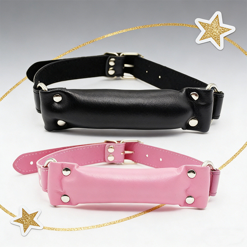 Factory wholesale adult sex products sex leather mouth ball bone sponge mouth plug couple alternative flirting props