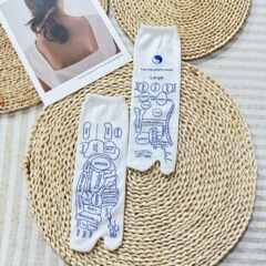 英文版穴位按摩襪跨境Warp socks英文襪子圖足底經絡襪穴位圖襪子