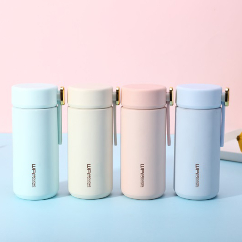 304直身杯糖果色学生水杯 现货万宝隆新款不锈钢保温水杯