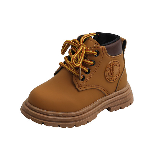 Children's Martin boots  autumn and winter new children's shoes girls baby boots small yellow boots boys casual short boots