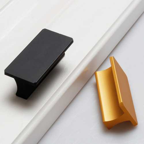 Manufacturer supplies modern aluminum alloy cabinet bedside table handle rectangular simple light luxury furniture hardware accessories