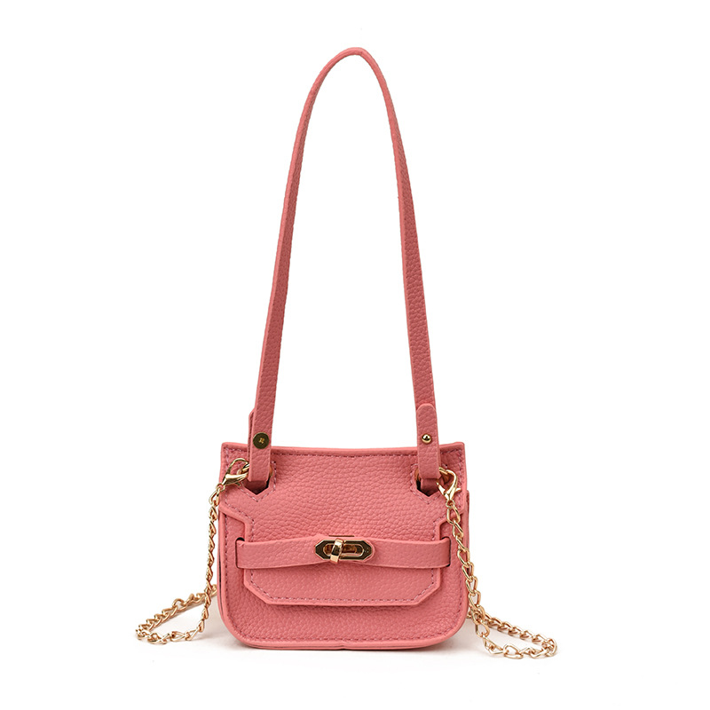 Nuevo bolso de cambio infantil coreano de moda de color sólido mini mochila de bebé comercio exterior accesorios de cadena bolsa de moda