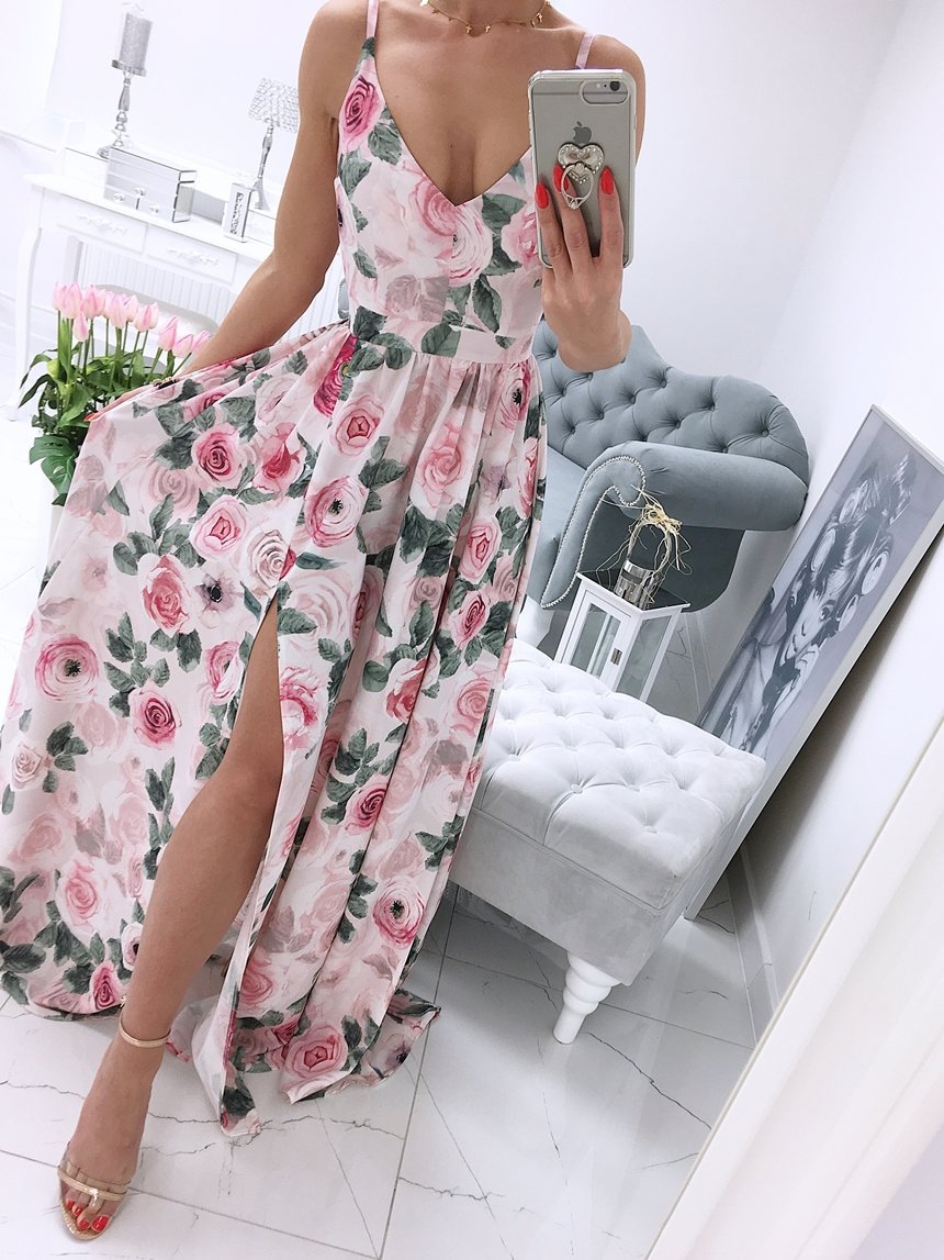 new printed wide hem dress  NSAXE58641