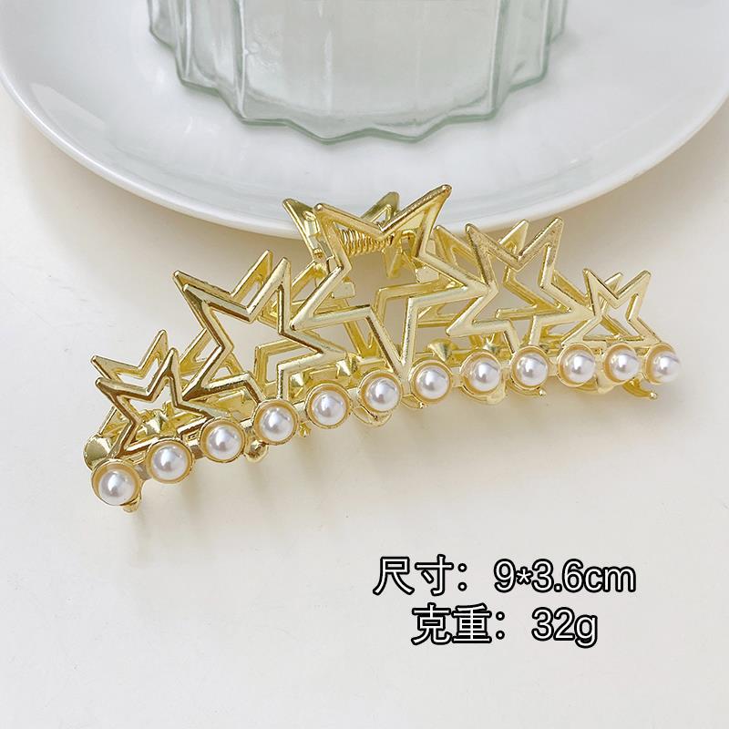 Internet celebridad clip de metal grande clip de tiburón japonés y coreano elegante temperamento espalda Cabeza pelo agarre de alto grado horquilla tocado