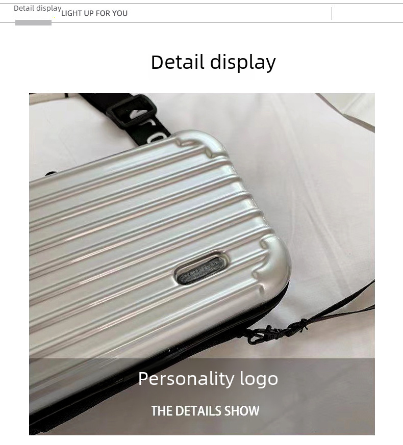 Cross-border new storage bag 7 inch hard shell small bag PC wash bag portable clutch bag high value cosmetic bag