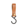 Portable outdoor hook camping S -shaped leather storage hook keychain PU hanging buckle triangular frame hook