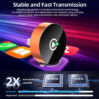 Apple Android 2-in-1: Simsiz CarPlay və Android Auto