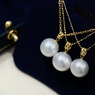 18K Gold Accessories, Cut Out Letter "S" Pendant, Picture with 9-10-11mm Beads, Pearls Not Included
