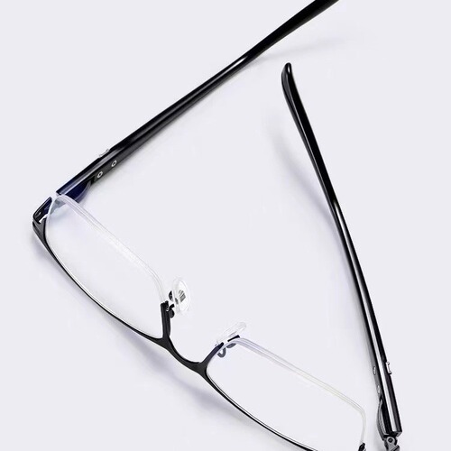 Latest Fashion Blue Light Blocking Reading Glasses High Definition Metal Semi-Rim Reading Glasses for Men and Women, Factory Wholesale