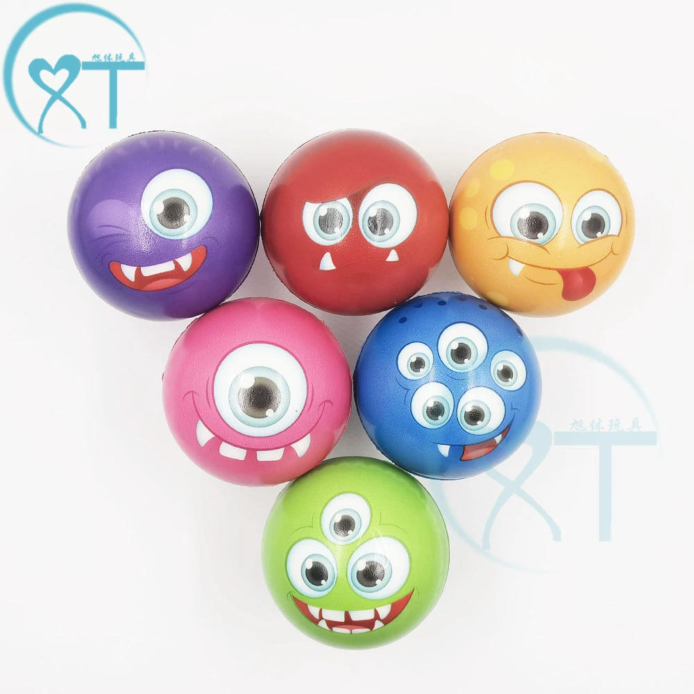Новый мяч из пенополиуретана 63 мм Большой Глаз Монстр игрушка мяч декомпрессионная вентиляционная игрушка pu Expression Grip Ball логотип напечатан