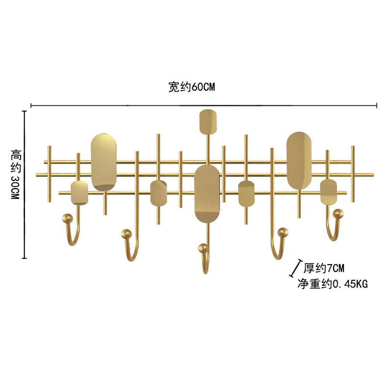 Entrada simple moderna ropa creativa gancho sala de entrada gancho de la capa gancho de metal de moda