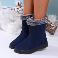 雪地靴女冬季加绒加厚保暖女士棉靴户外抗寒防滑平底女靴时尚百搭