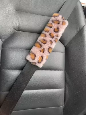 Seat belt shoulder pad | Decorative Covers Decorative Pads - pink-leopard-print