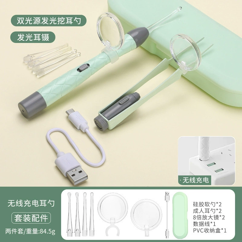 Children's glowing ear picking, set charging for nose