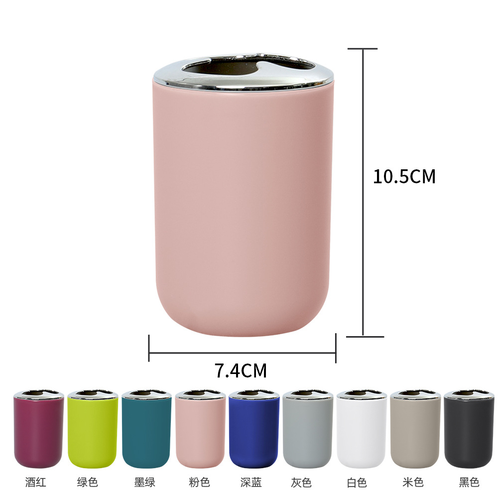 Color sólido estante de cepillado taza de lavado enjuague bucal de plástico portavasos baño Diente taza de almacenamiento rack de pasta de dientes titular de almacenamiento de cepillo de dientes rack