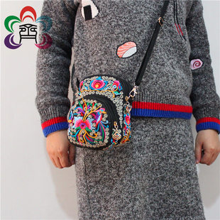 (Wholesale), ethnic shoulder bag from Yunnan province, ethnic style, with embroidery