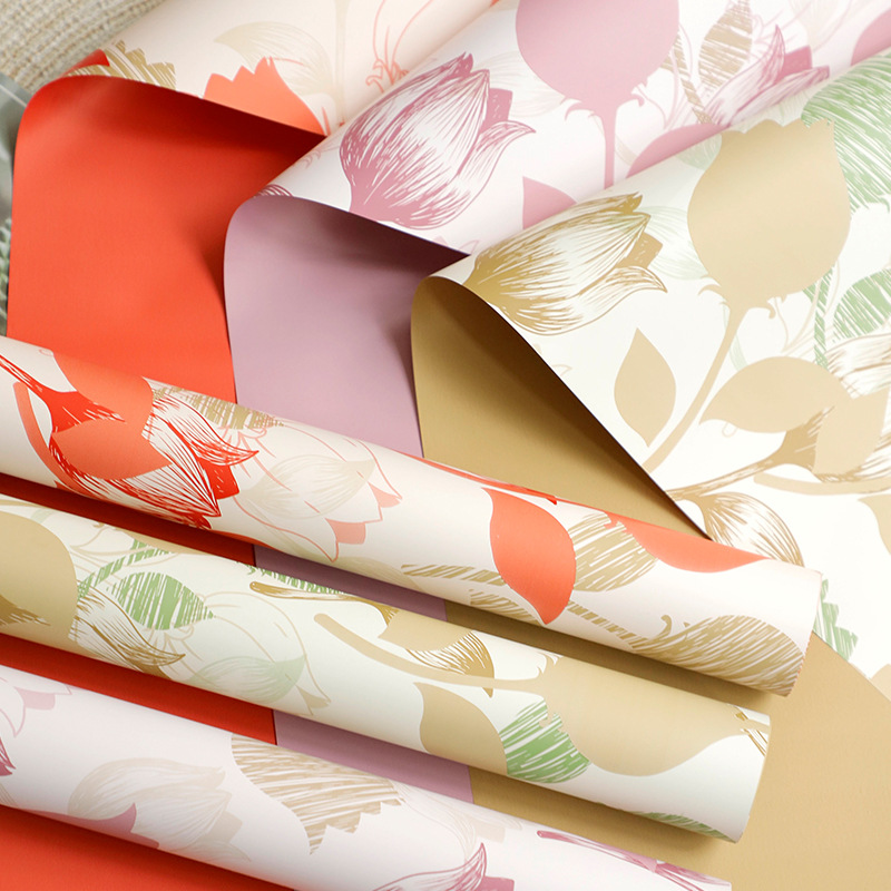 Flor Xi plumage papel de flores sombra huelga papel de embalaje de flores DIY floral película impermeable florista ramo de flores papel de envoltura de flores