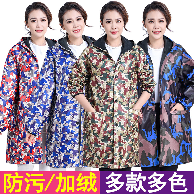 加绒大褂工作服男保暖劳保服迷彩大褂防尘防水防寒耐脏工装搬运服