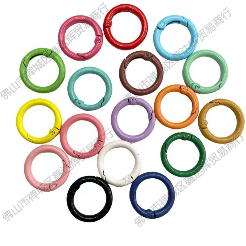 Ювелирные аксессуары своими руками, цветные пружинные кольца из цинкового сплава, соединительные кольца, кольца для карточек, купонов, оптовая продажа с фабрики, прямые продажи