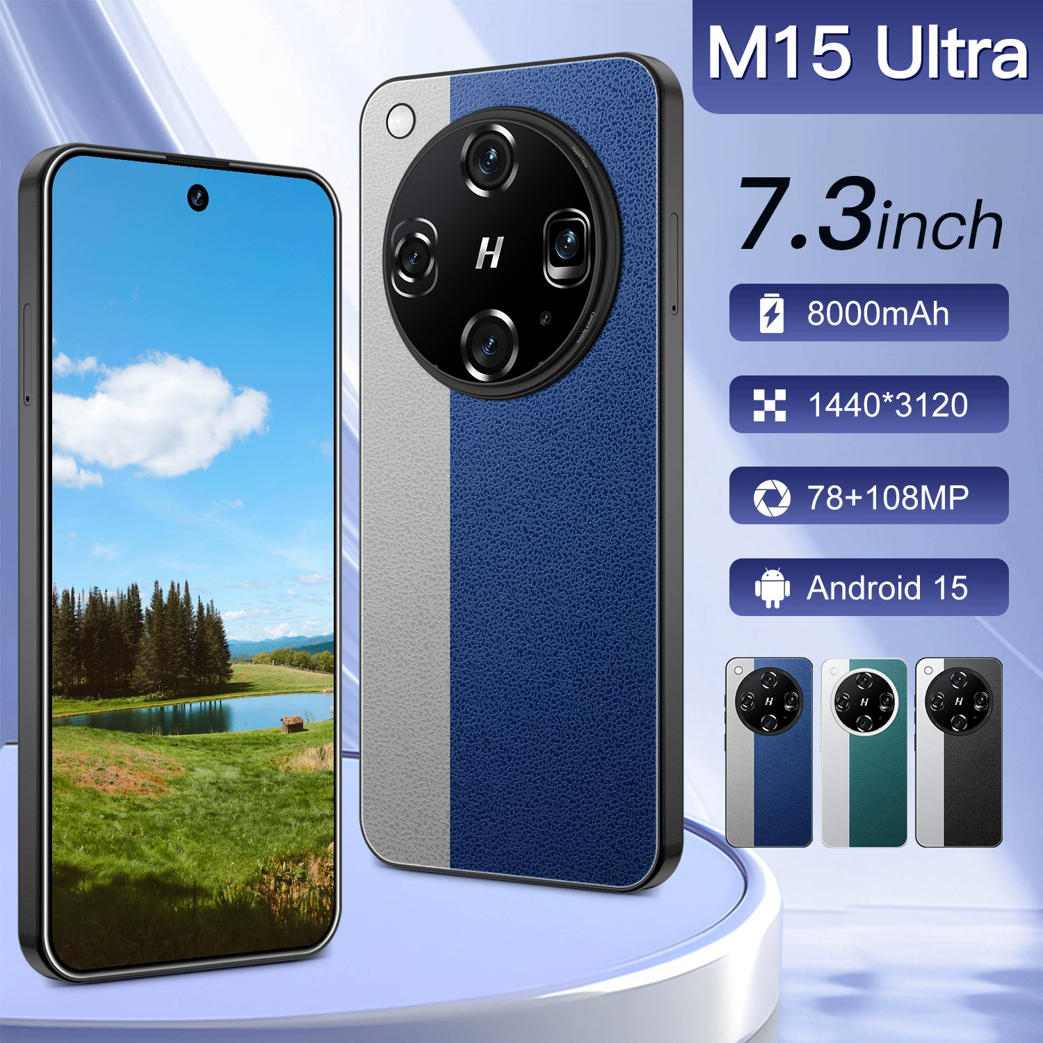 Новый смартфон M15 Ultra 16+1T Android, оптовая партия, заводская цена