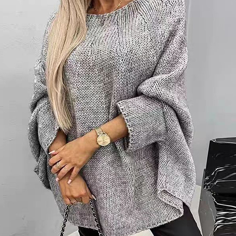 Foreign trade, cross-border, Amazon: New autumn collection of knitted sweaters for women, featuring a fashionable knitted cape-style shawl