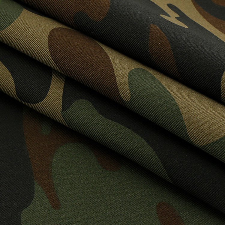 Fabricante de Shaoxing cómodo tela de algodón de impresión de tela de camuflaje