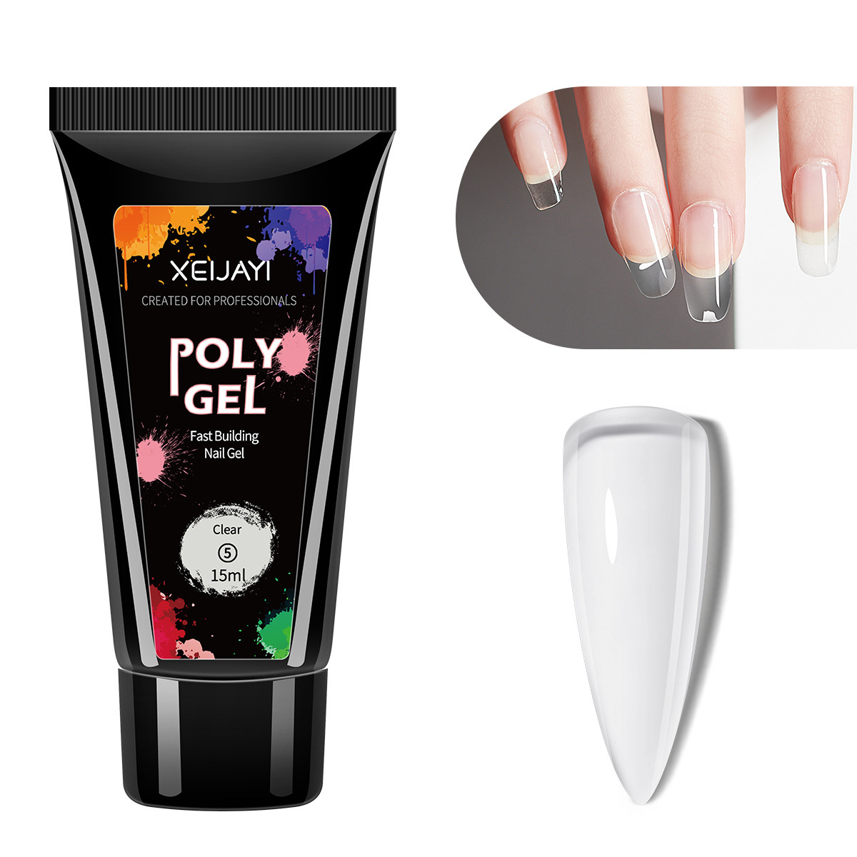 Extensión de cristal pegamento de fototerapia de uñas pegamento 15ml pegajoso diamante UV extensión rápida sin bandeja de papel fábrica al por mayor