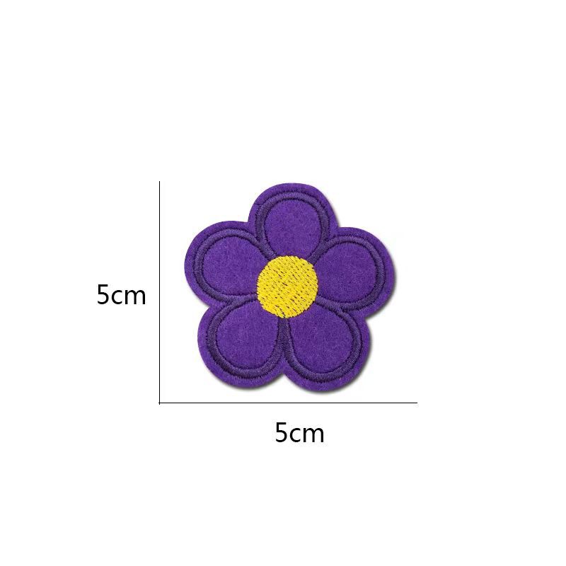 Bordado de la computadora bordado de flores pegatinas de tela ropa pantalones suéter decoración reparación subsidio flor planchado decoración parche pegatinas