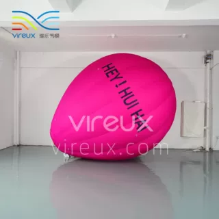 充气桃红色热气球气模模型厂家定制商业美陈互动打卡道具广告节庆