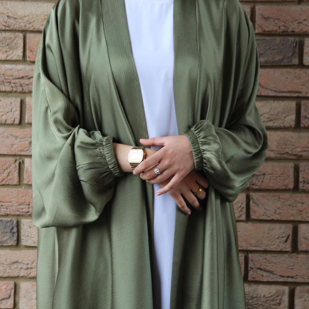 Loriya Aliexpress Amazon Women's Casual Large Size Cardigan Robe Dubai Cuff Sleeve Dress Lr469