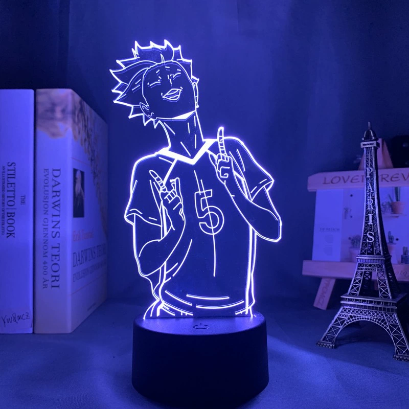 Акриловая ночная LED-лампа с волейболом, минифигура, 3D, подарок на день рождения