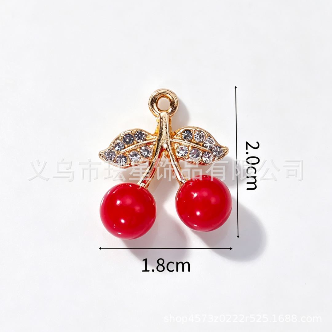Colgante de frutas de aleación con gota de aceite, DIY pulseras y pendientes image 78