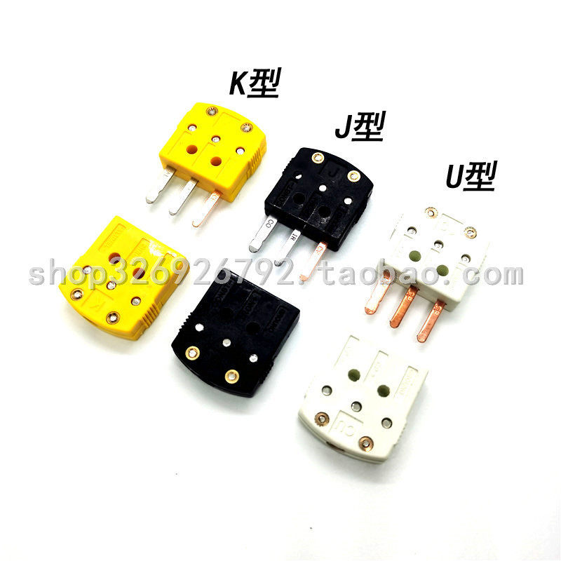 美标三芯扁脚迷你KJ插头座Pt100热电阻插件MTP-U-MF快速连接器
