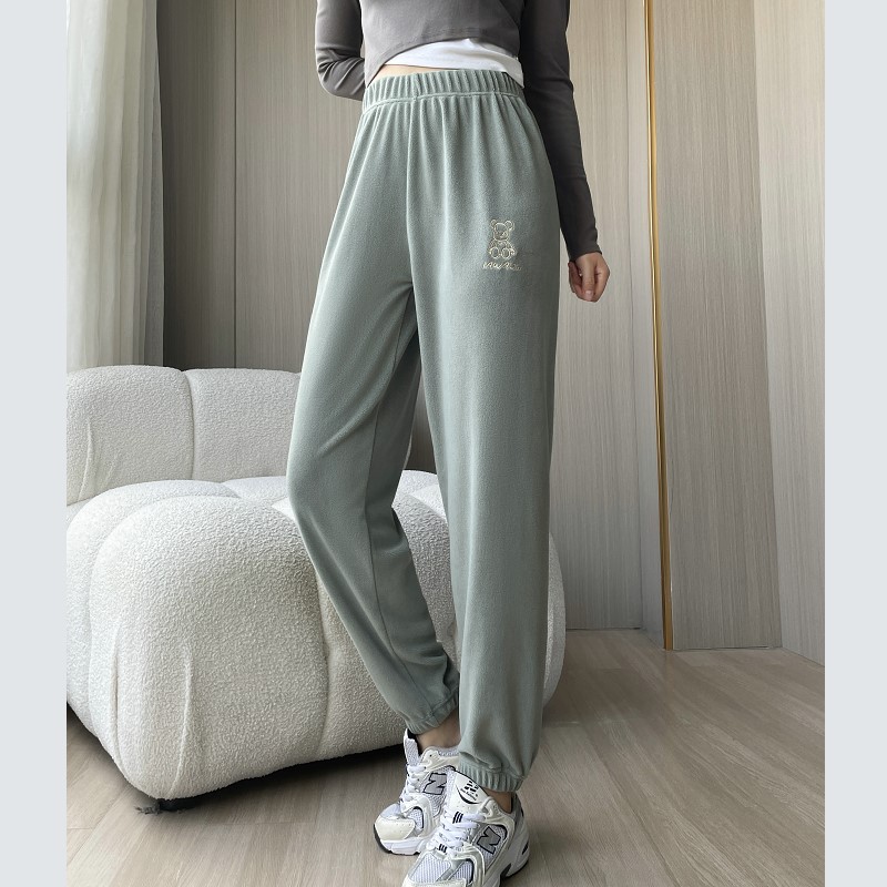 清仓 秋冬季暖暖家居裤摇粒绒宅宅裤可外穿高腰保暖睡裤星期裤