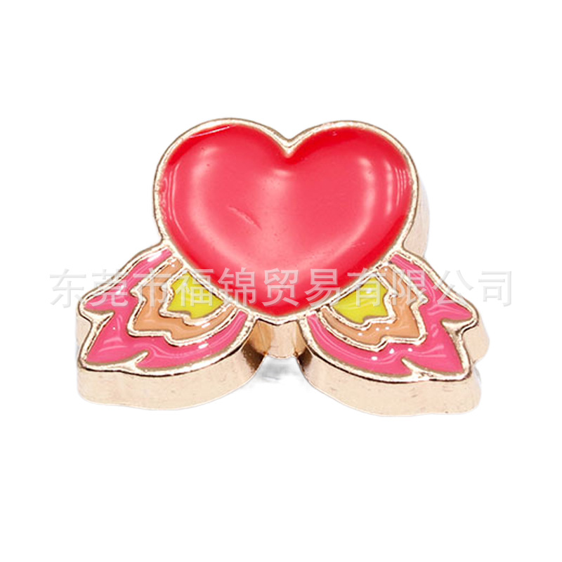 Nuevos accesorios de zapatos de hormigón, botones de zapatos de fruta metálica, accesorios de zapatos de flores del centro comercial