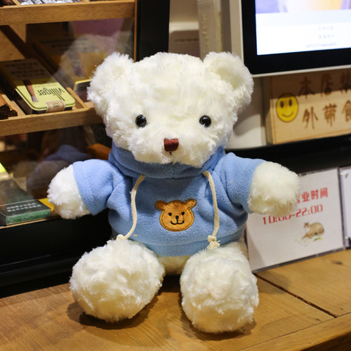 Direct Manufacturer Sale Sweatshirt Teddy Bear Sweatshirt Plush Toy Teddy Bear Dress Up Teddy Bear Plush Toy Activity Gift Wholesale Logo