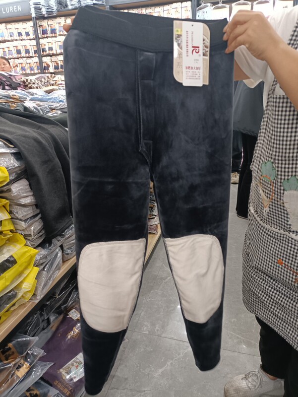 Pierre 9004 men's autumn and winter fleece-lined leggings knee pads leggings 400g