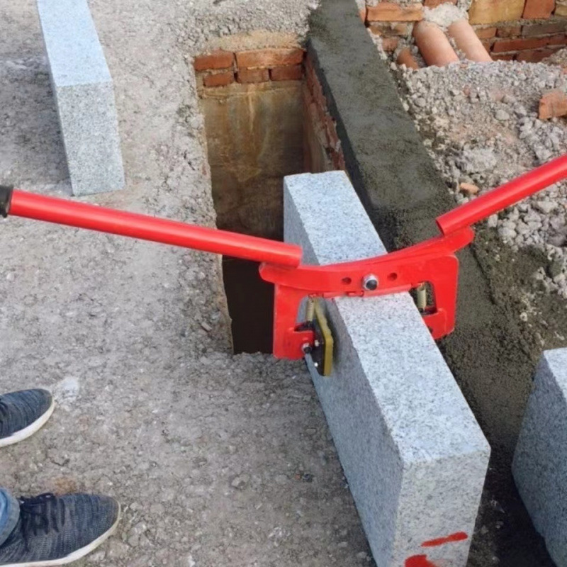 路沿石夹子手抬式安装工具石材夹具双人抬夹具大理石板夹路垒德株