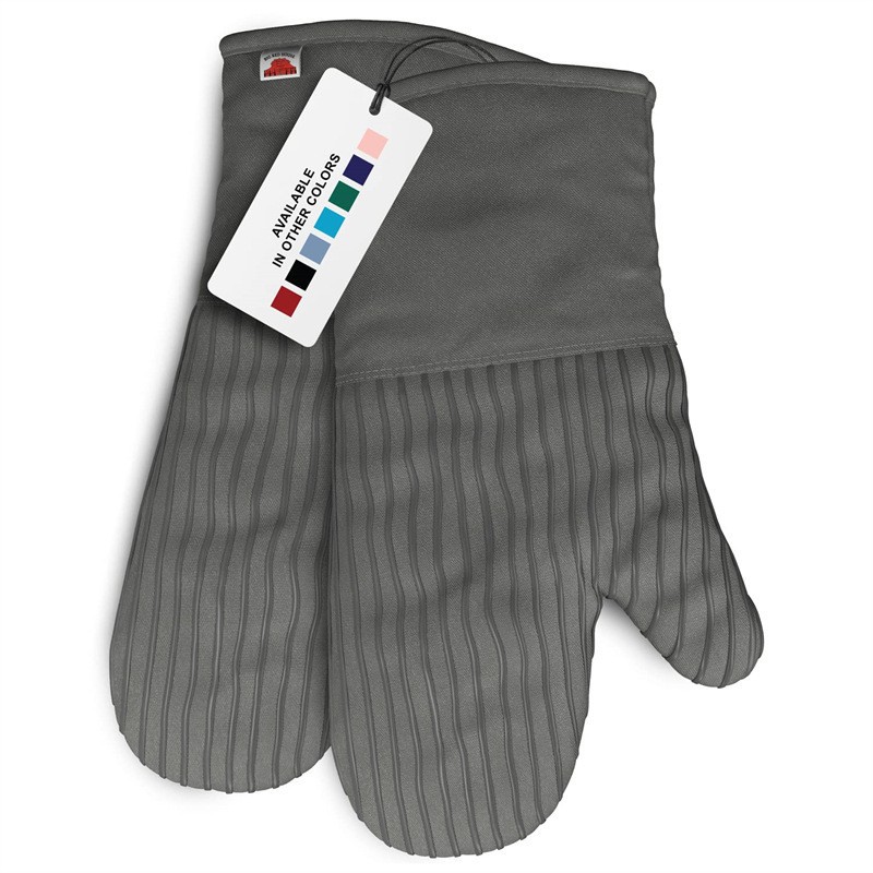Guantes anti-escaldado de silicona fabricantes al por mayor guantes de aislamiento de espesor antideslizante para horno microondas guantes de aislamiento térmico para hornear resistentes a altas temperaturas