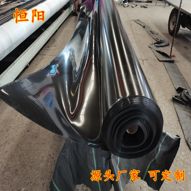 厂家供应鱼塘防水防渗土工膜垃圾场HDPE土工膜两布一膜土工膜