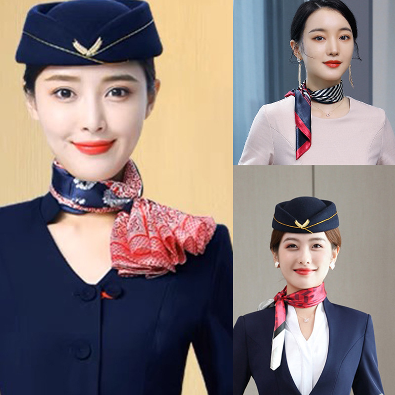 Silk Scarf Professional Women's Suit All-match Small Square Scarf Stewardess High Speed Rail Attendant Bank Hotel Front Desk Scarf Silk Scarf Professional Women's Suit All-match Small Square Scarf Stewardess High Speed Rail Attendant Bank Hotel Front Desk Scarf