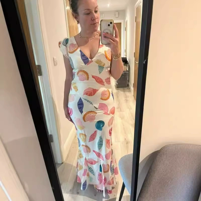 Европейская и американская трансграничная 2024 новая независимая станция AliExpress с печатной модой с пузырьками рукава