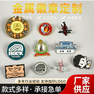 金属徽章胸牌定制批量加急企业学校周年活动纪念logo别针勋章定做