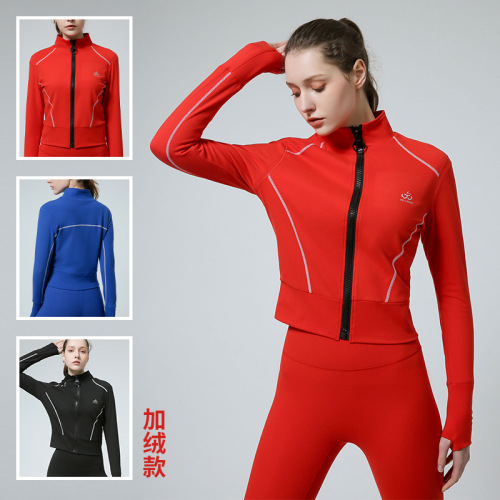 Women's Autumn/Winter New Fitness Sports Yoga Hoodie Sweatshirt Slim Fit Quick Dry Outdoor Running Jacket Top