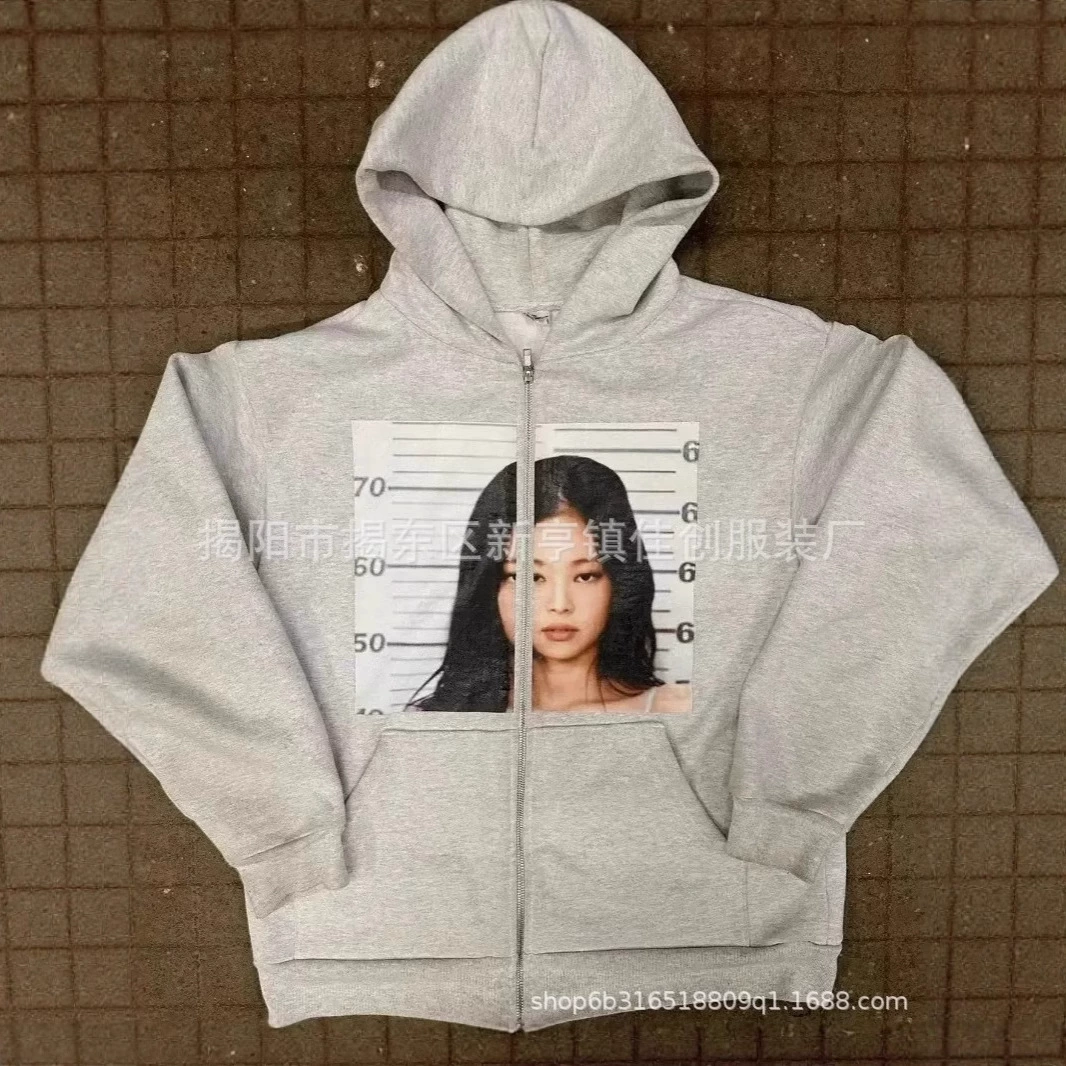 Летняя новинка 2025 года: американская модная рубашка с капюшоном, длинными рукавами, принтом, свободного кроя в японском стиле, прямые трансграничные продажи.