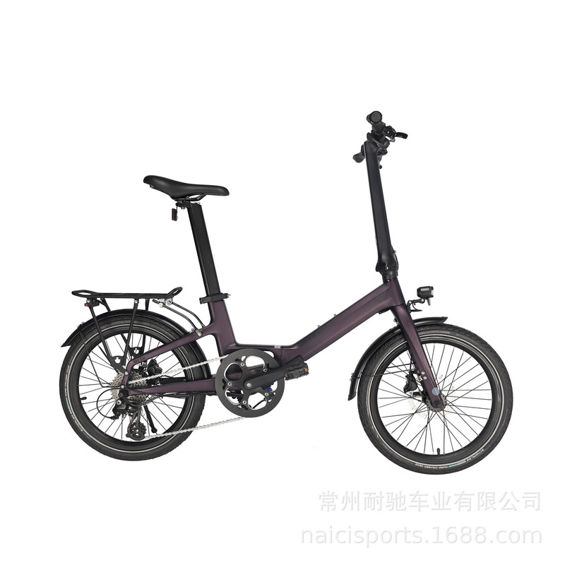 20inch Ultra-Light Carbon Fiber Electric Folding Bicycle with High-End Design for Urban Commuting and Portable Lithium Battery Assistance