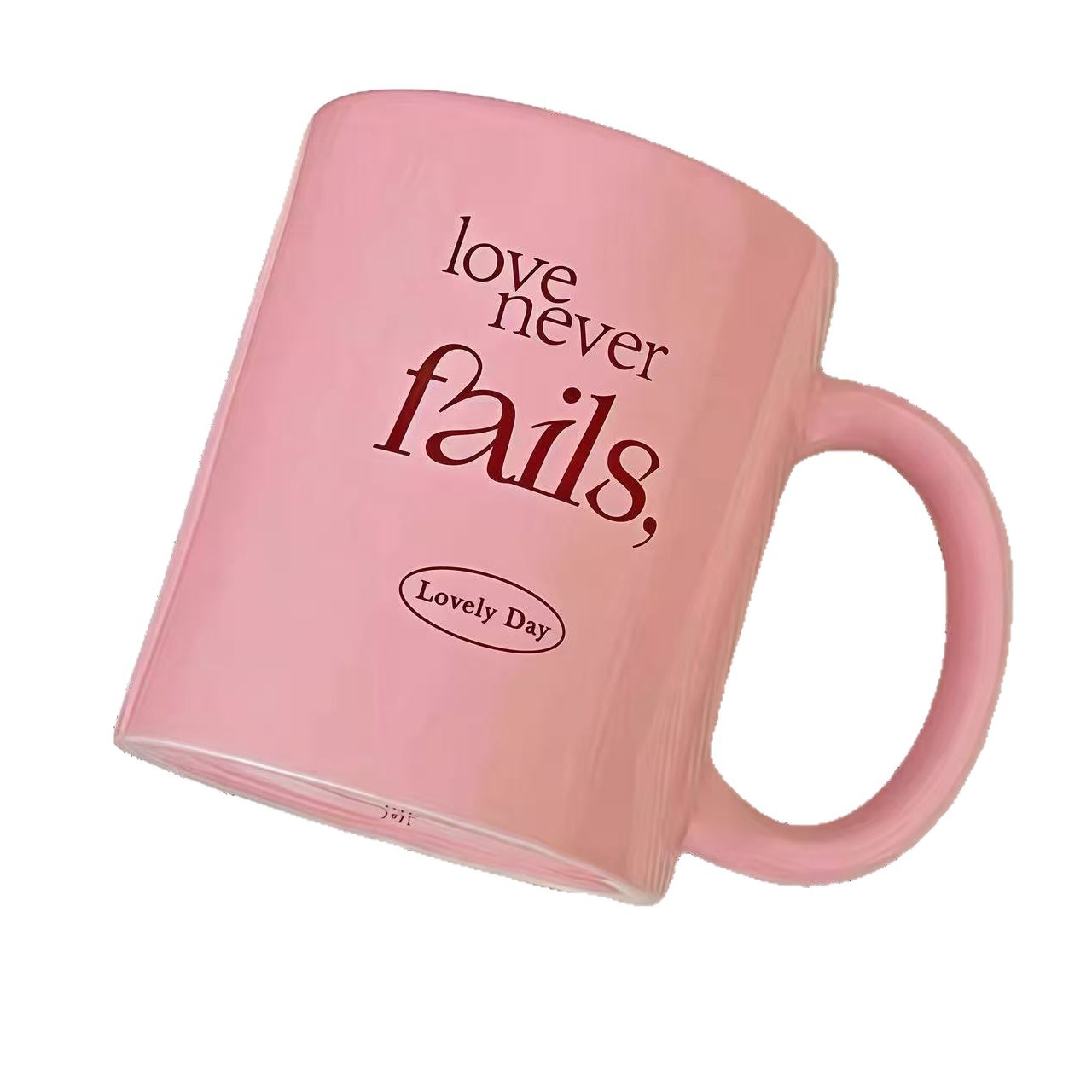 Original rosa de alto aspecto taza desayuno leche taza de café regalo de boda taza de agua de cerámica patrón impreso