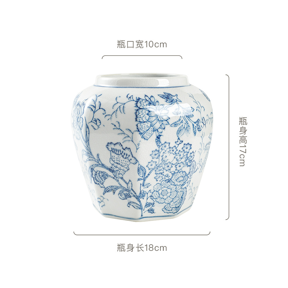 Altar octogonal - Azul y blanco (grieta)