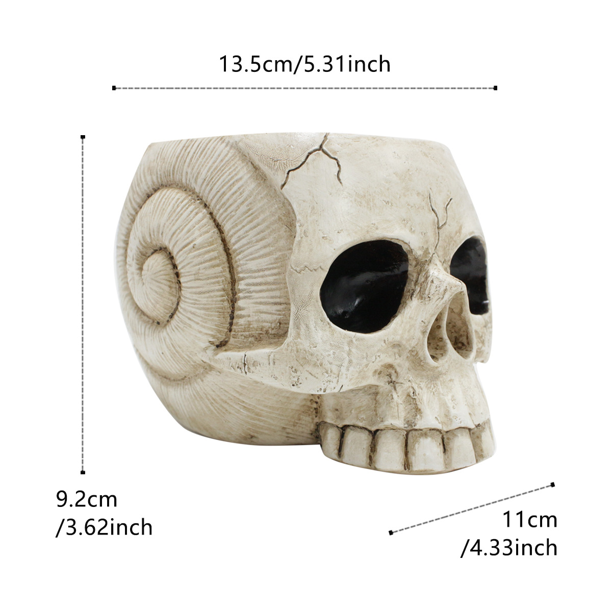 Halloween Resin Flower Pot Simulation Succulent Plant Flower Pot Horror Skull Ghost Festival Potted Plant Decoration Candy Bowl Now